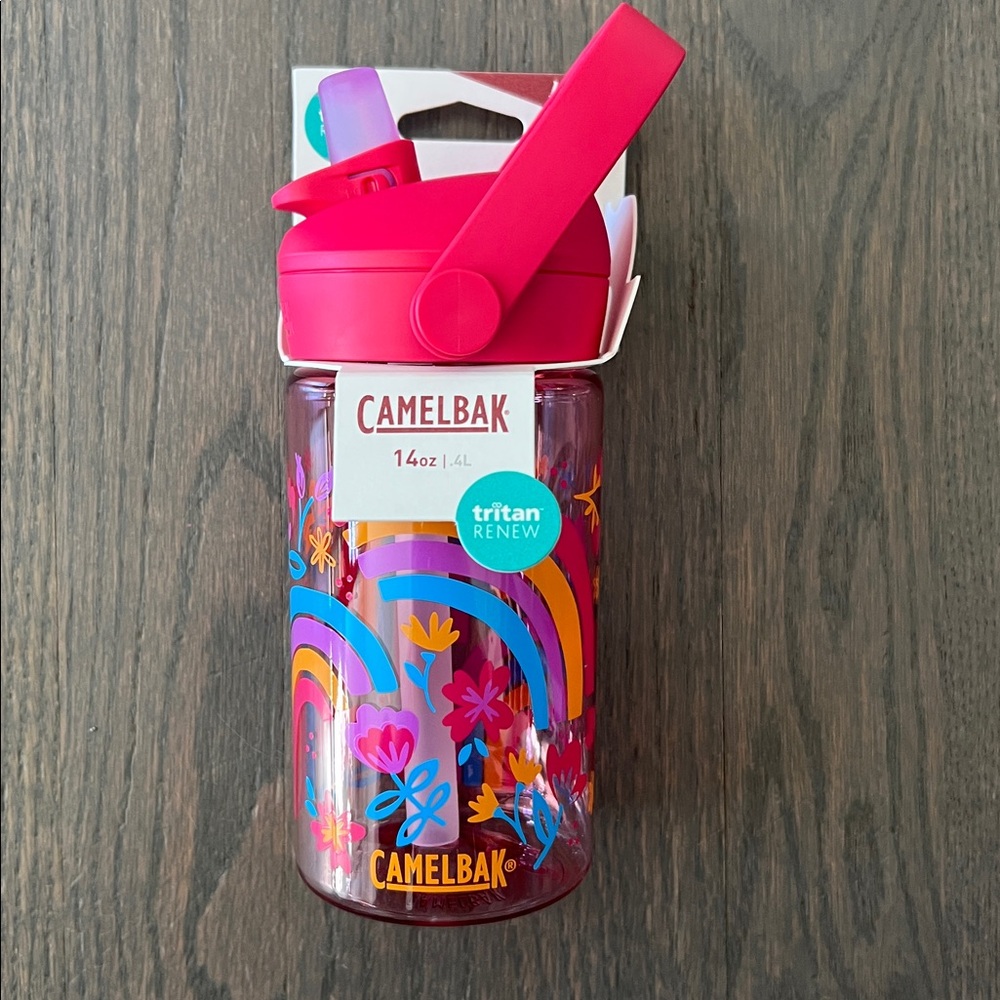 CamelBak Kids Bottle with Rainbow and Floral Design